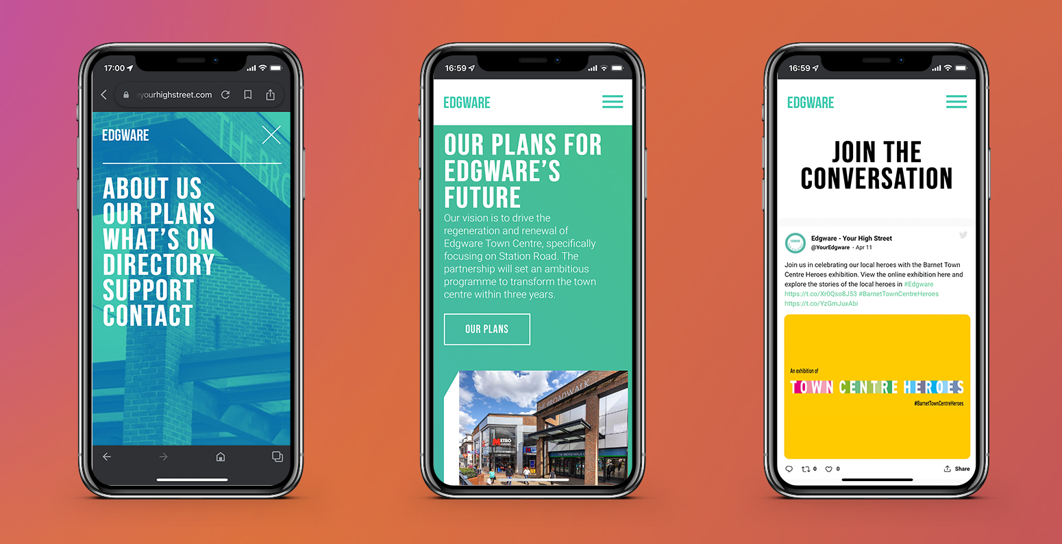 edgware, ballymore, barnet council, metro bank, regeneration, design, website design, build, digital